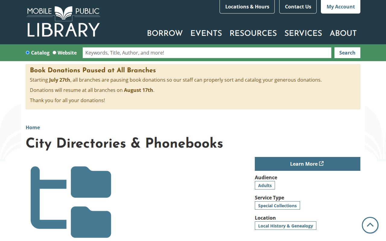 Mobile city directory collection dating to 1837
