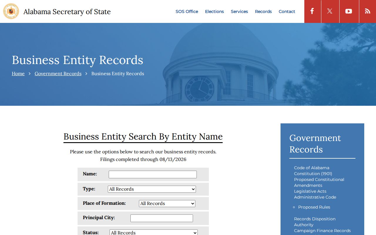Mobile residents directory Alabama business entity search