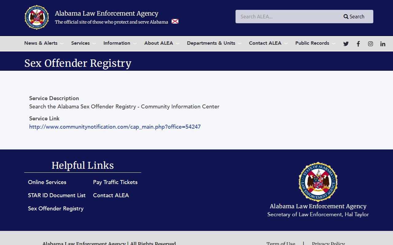 Mobile resident lookup Alabama official registry gateway