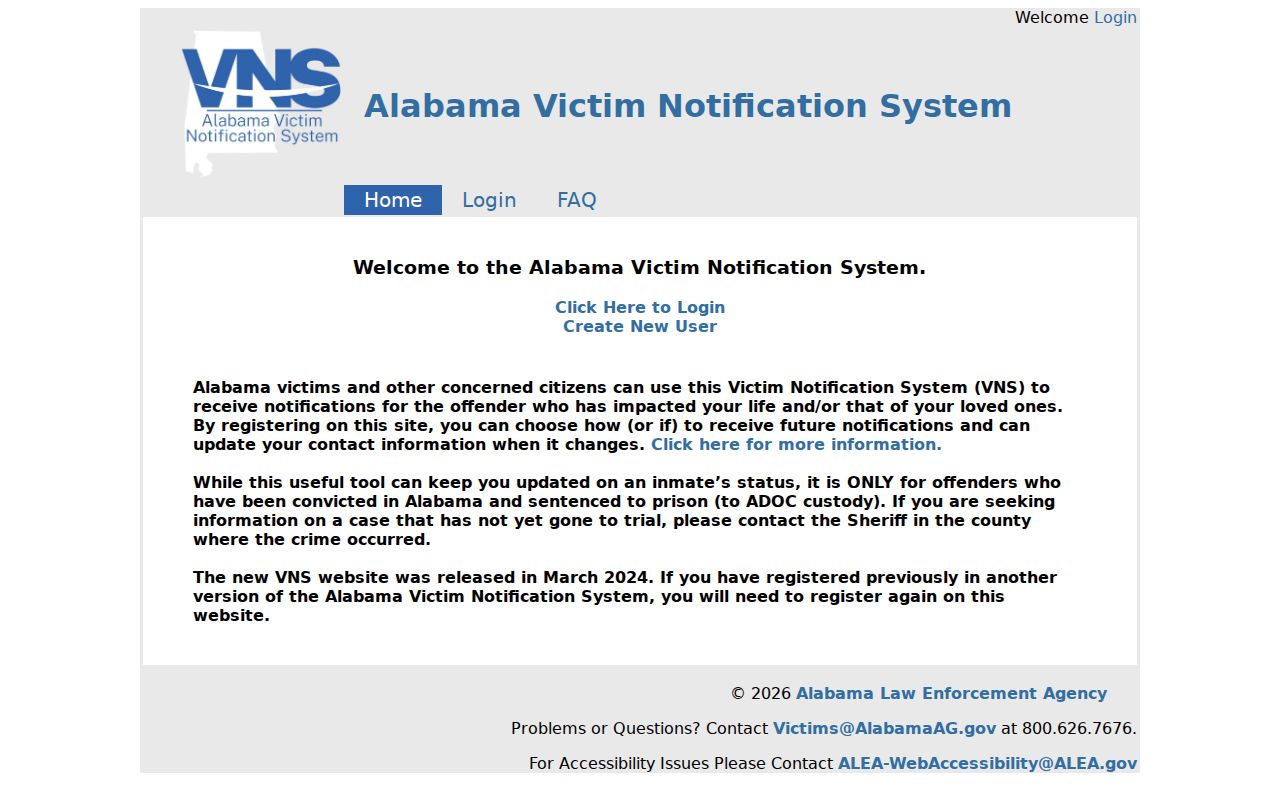 Mobile ZIP code directory and Alabama victim notification access